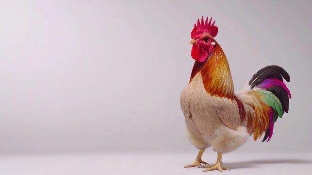 Colorful Rooster Portrait