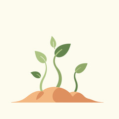 Vector Seeds: Germination of Life: A Seed's Journey from Earth to Sprout