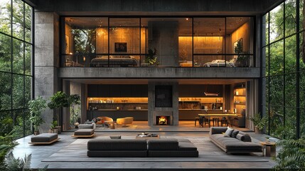 Luxury Modern House Design: Concrete Jungle Oasis
