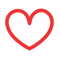 Red Outlined Heart Illustration