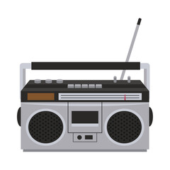 Vintage radio with antenna illustration