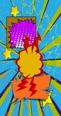 Cartoon Background, comic book Entertainment backdrop. Retro vector comics pop art design.