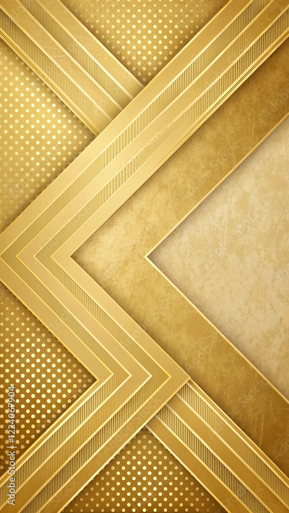 Poster a gold and white background with a diamond shape in the middle