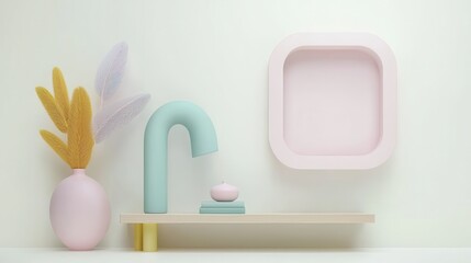 Minimalist Home Decor with Pastel Elements