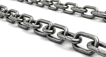 Obraz premium Heavy Duty Metal Chain Links Close Up Image
