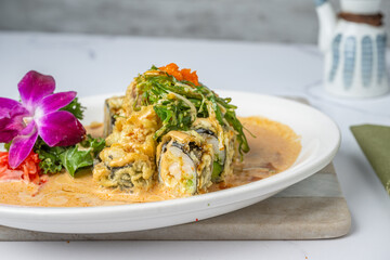 thai asian sushi food