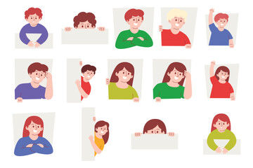 Woman and Man Peeking Looks Curious