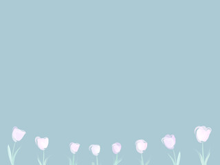 4:3 手描き風ナチュラルチューリップ壁紙⭐︎