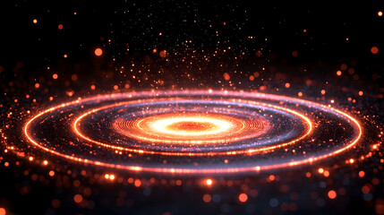 Glowing cosmic swirl, dark space, energy, background