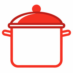Stock Pot vector icon on white background.