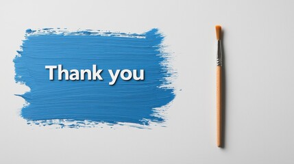 Letter design thank you card light blue background digital art