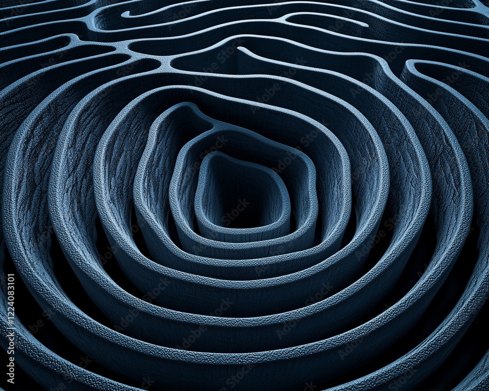 Poster Abstract fingerprint maze pattern background.
