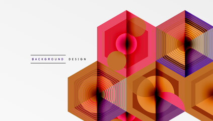 Obraz premium Hexagons design geometric abstract background