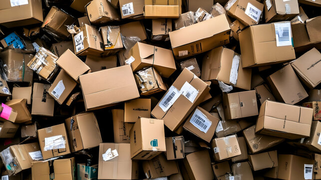 Warehouse Cardboard Boxes Recycling Waste