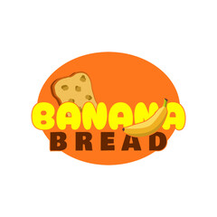 Fototapeta premium National Banana Bread Day to celebrated on February 23rd. Banana Fruit with banana bread spread on white background. Food event banner.