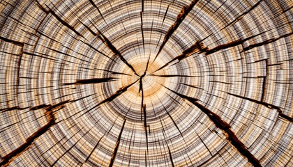 Fototapeta premium Stunning Tree Rings Cross Section Texture Image