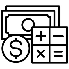 Obraz premium Finance Outline Icon