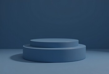 Blue Minimalist Product Display Platform 3d Render