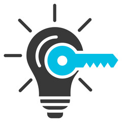 Opportunity Glyph Blue Grey Icon