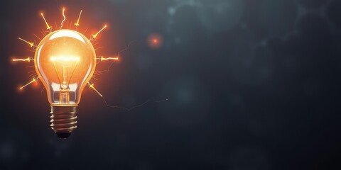 A unique light bulb design featuring a brain-shaped filament, symbolizing creativity and intelligence, innovation, technology, innovation