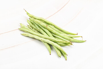 Raw fresh young green bean