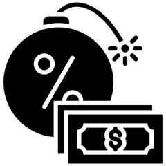 Debt Glyph Icon
