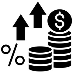 Inflation Glyph Icon