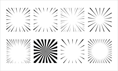 Fototapeta premium comic speed line element set