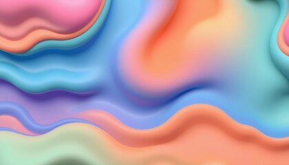 Obraz premium Abstract Pastel Waves Flowing Smoothly Together