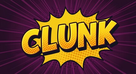 Comic Book Clunk Sound Effect Pop Art Graphic
