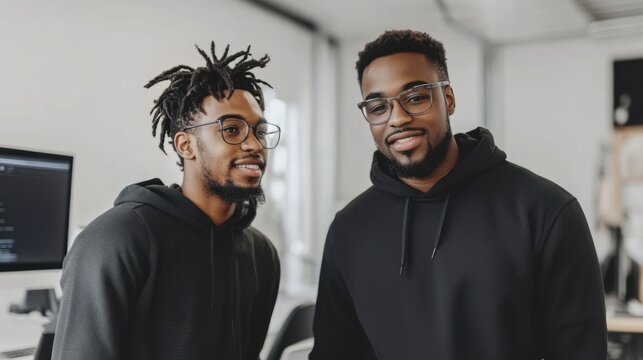 Friendly Mentor and Intern Engaging in Coaching Session in Collaborative Office Environment with Natural Light and Modern Design