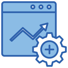 Optimization Blue White Icon