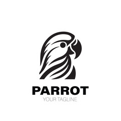 Obraz premium Parrot Logo. Parrot Logo Design. Parrot Logo Brand. Parrot Logo Vector Design Isolated on White Background