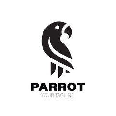Parrot Logo. Parrot Logo Design. Parrot Logo Brand. Parrot Logo Vector Design Isolated on White Background