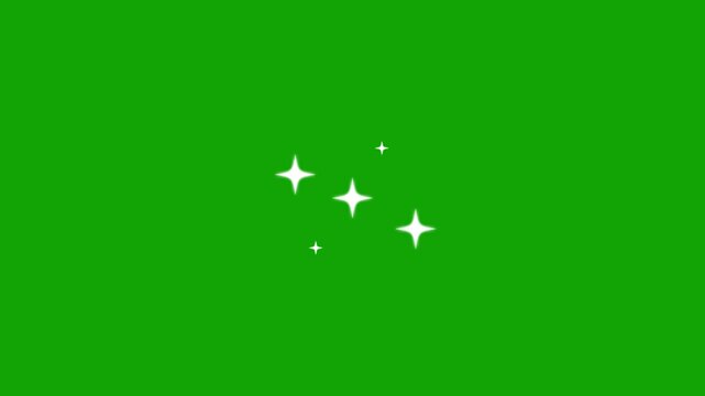 Cosmic starry sky with twinkling stars. Starry night, glowing shinning stars, twinkle stars at sky. Beautiful Abstract green Background, Seamlessly Loopable Animation. 4k