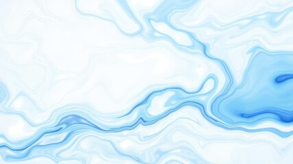 Obraz premium Abstract white and blue glassy liquid background with wavy ripples, vibrant color palette, white and blue colors