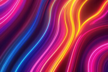 A vibrant loopable animation of abstract neon lines forming geometric shapes with smooth transitions.