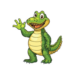 cartoon crocodile vector