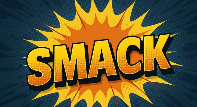 Dynamic Smack Comic Book Sound Effect Graphic