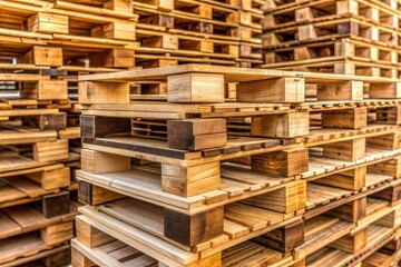 Fototapeta premium Stacked Wooden Pallets