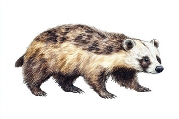 Fototapeta premium Badger isolated on white background