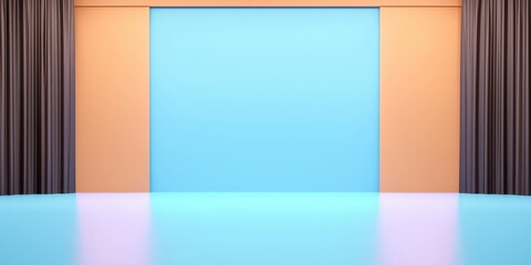 Obraz premium Modern Studio Background with Colorful Accents