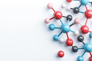 Obraz premium Exploring atoms and bonds colorful molecular structures in science