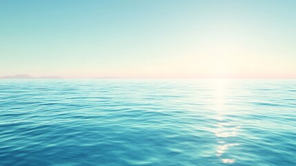 Obraz premium Serene Ocean Scene Under a Calm Sky