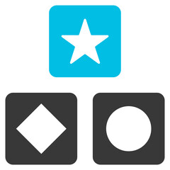 Differentiation Glyph Blue Grey Icon
