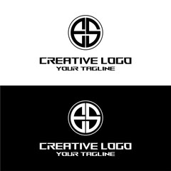 creative letter logo es design vector