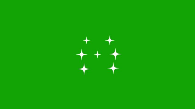 twinkle star green screen background video sparkle. green background animation 4k footage. 4k abstract night sky with twinkling stars.