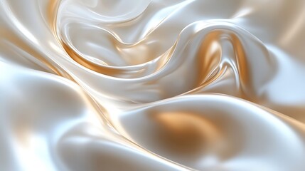 Obraz premium Abstract Draped Fabric in Elegant Gold and White Hues