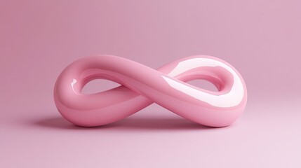 Naklejka premium Pink Infinity Symbol Abstract Art