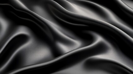 Obraz premium Dark Draped Fabric Showing Smooth Elegant Curves